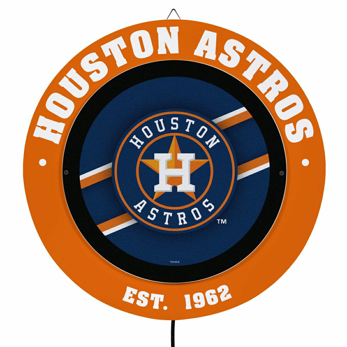 Houston Astros, Metal Lite, Round, MLB