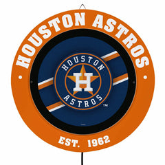 Houston Astros, Metal Lite, Round, MLB