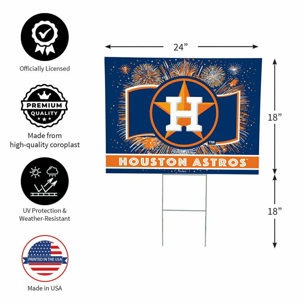 Houston Astros Yard Sign, Patriotic, MLB, Home