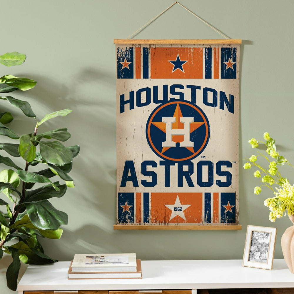 Houston Astros, Canvas Wall Tapestry, Medium, 36x24, MLB, Home
