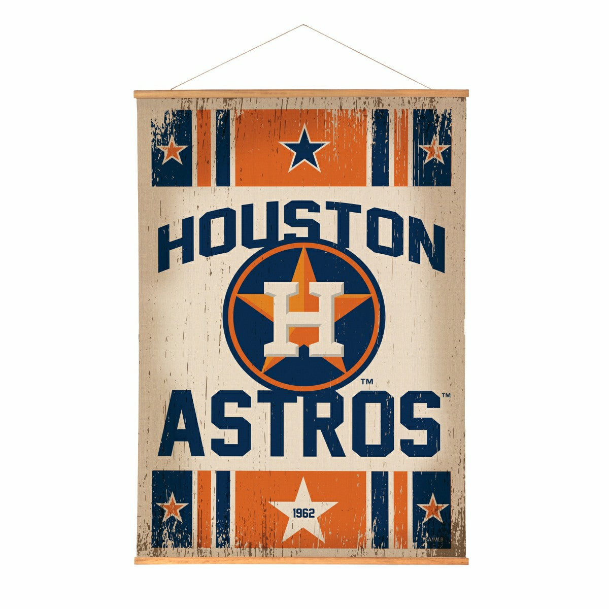 Houston Astros, Canvas Wall Tapestry, Large, 54x36, MLB, Home