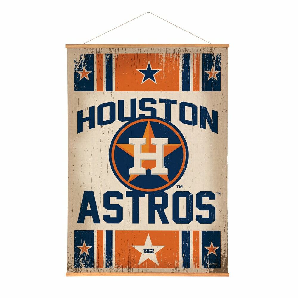 Houston Astros, Canvas Wall Tapestry, Large, 54x36, MLB, Home