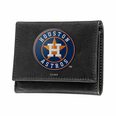 Houston Astros Black Tri-Fold Embroidered Wallet, MLB, Home