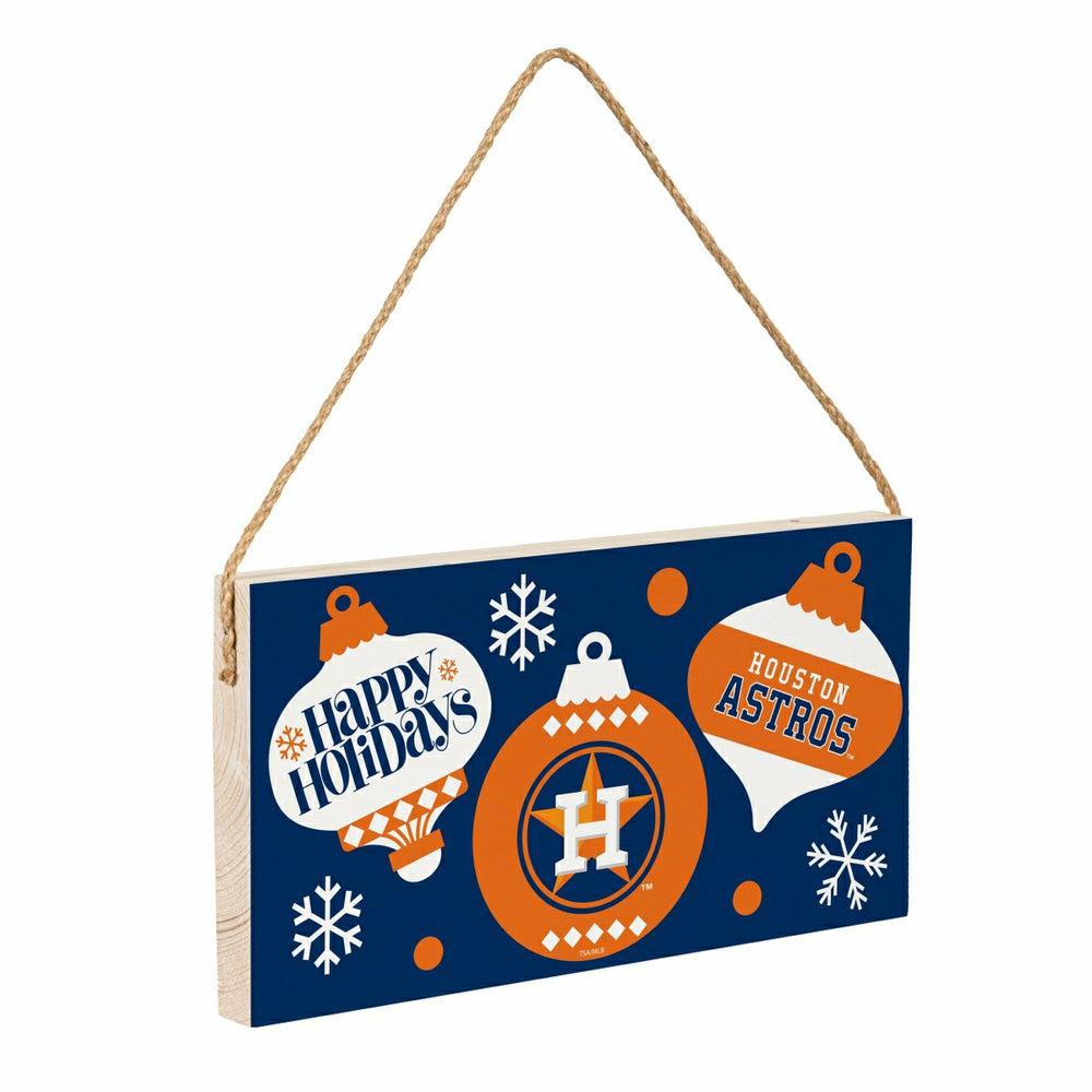 Houston Astros Holiday Wood Wall Sign, 6x11, MLB, Home