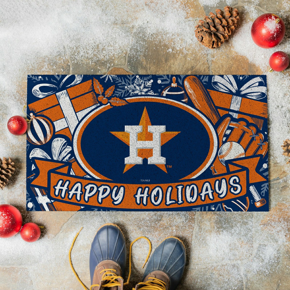 Houston Astros Holiday PVC Mat, 28"x16", MLB