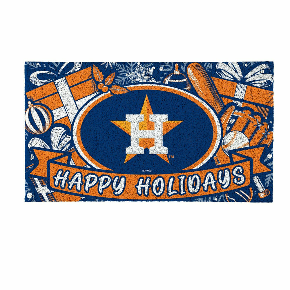 Houston Astros Holiday PVC Mat, 28"x16", MLB