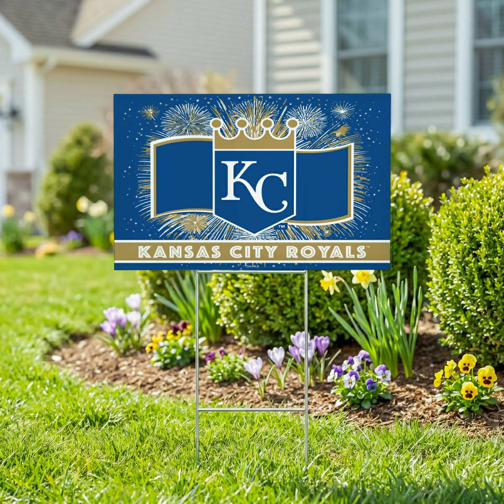 Kansas City Royals Yard Sign, Patriotic, MLB, Home
