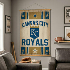 Kansas City Royals, Canvas Wall Tapestry, Large, 54x36, MLB, Home