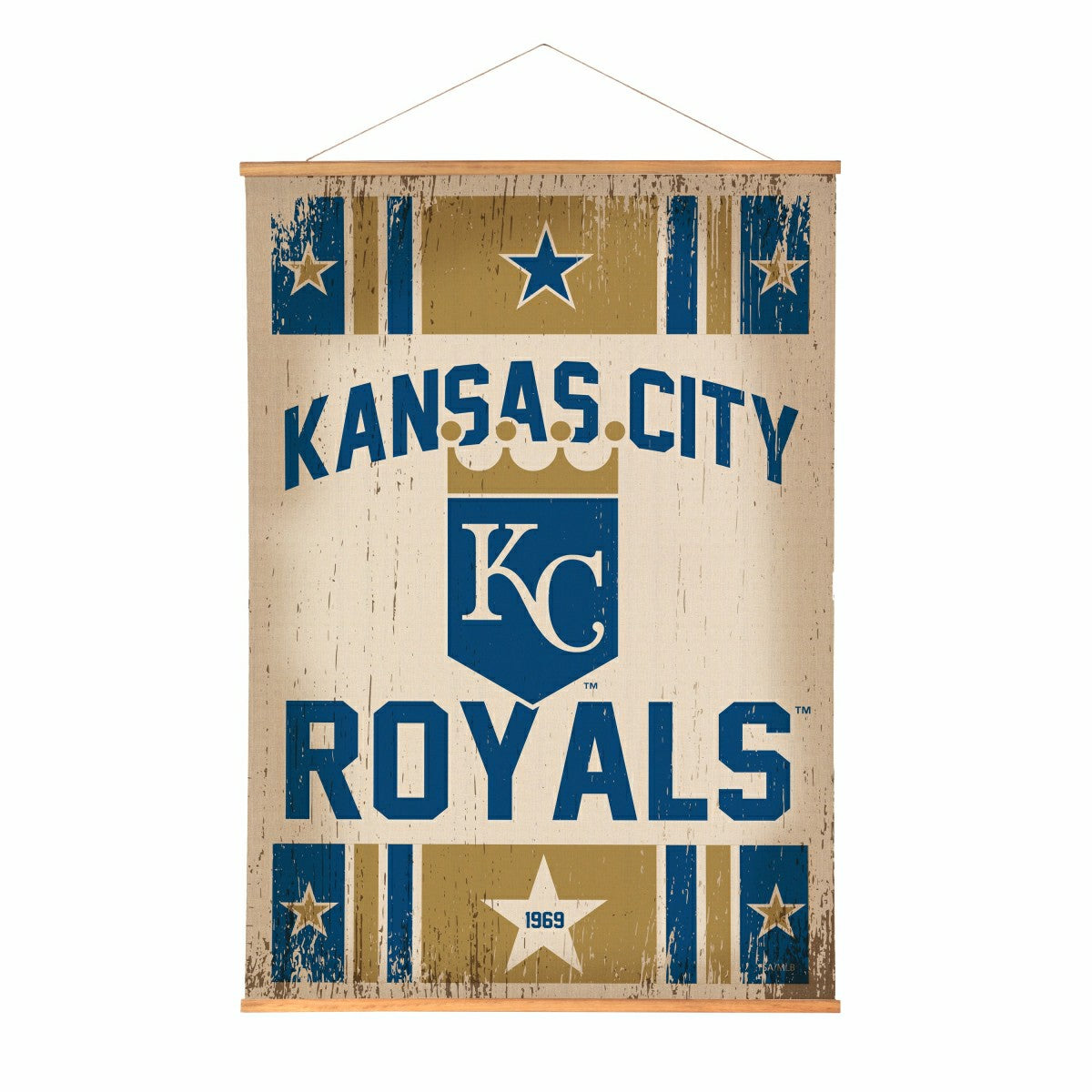 Kansas City Royals, Canvas Wall Tapestry, Large, 54x36, MLB, Home