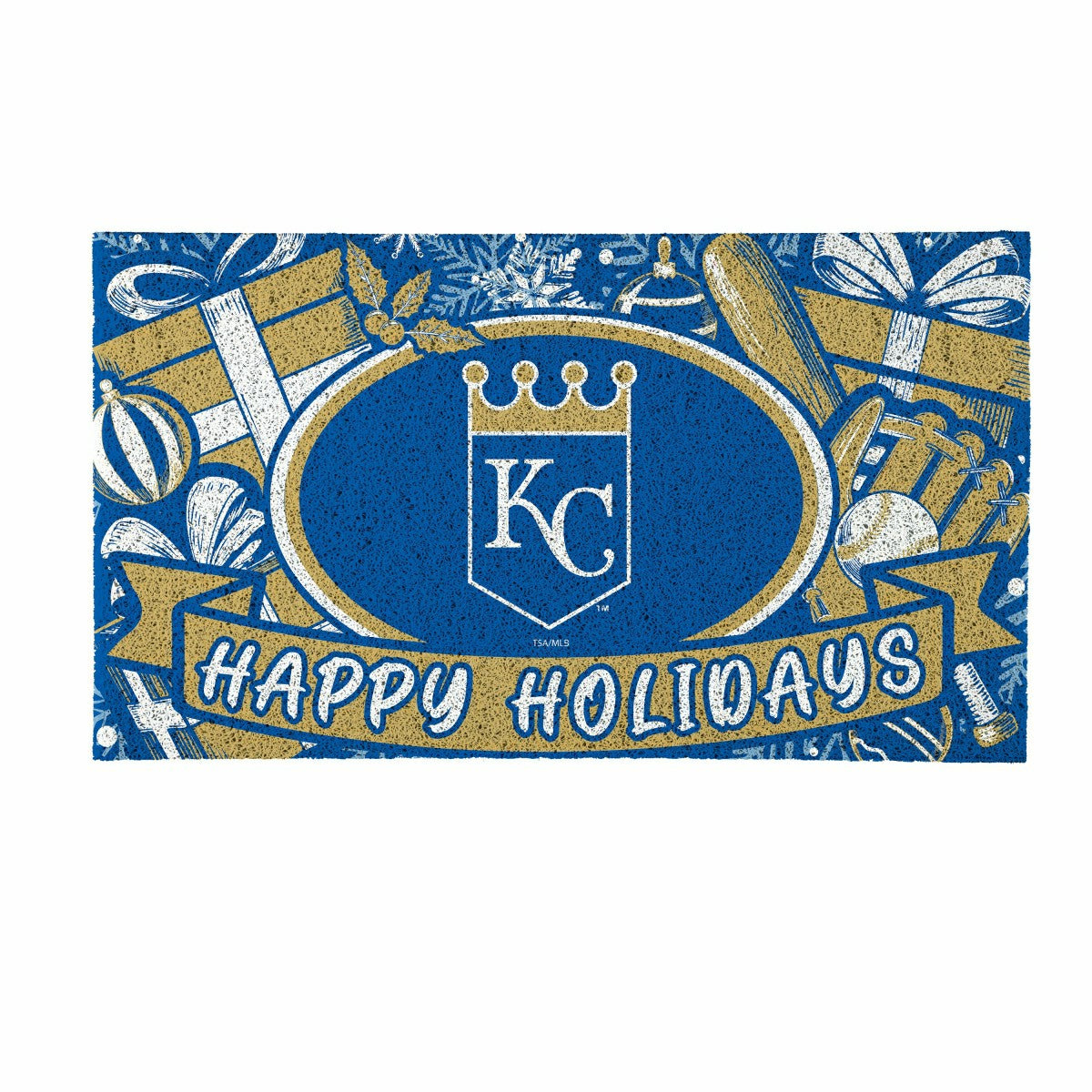 Kansas City Royals Holiday PVC Mat, 28"x16", MLB