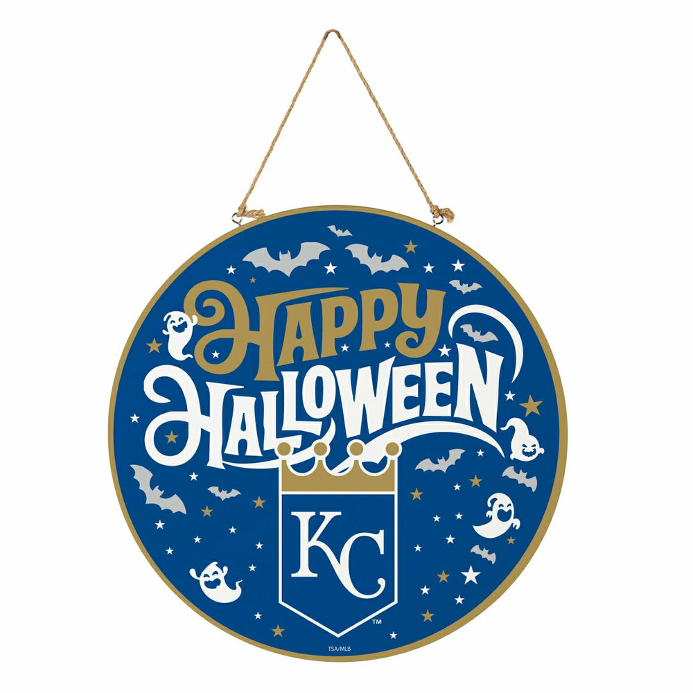 Kansas City Royals Halloween Round Door Décor with Hanging Rope, 18x18, MLB, Home