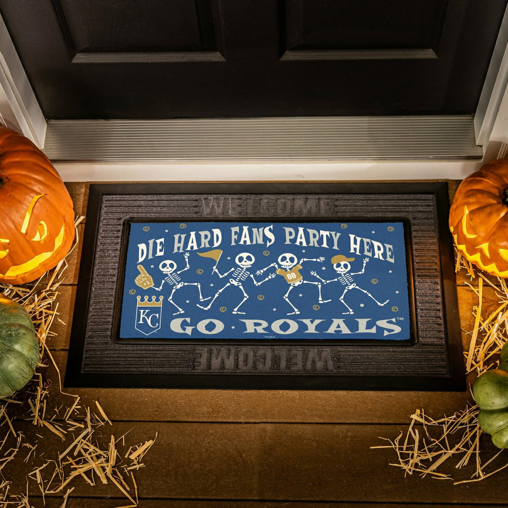 Kansas City Royals Flocked Coir Halloween Sassafras Switch Mat, 22"x10, MLB