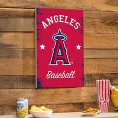 Los Angeles Angels Wood Wall Sign, 16x24, MLB, Home