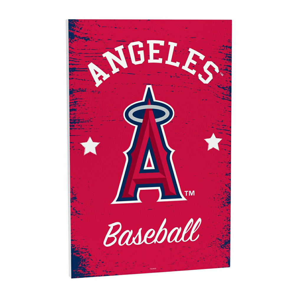 Los Angeles Angels Wood Wall Sign, 16x24, MLB, Home