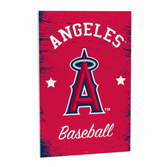 Los Angeles Angels Wood Wall Sign, 16x24, MLB, Home