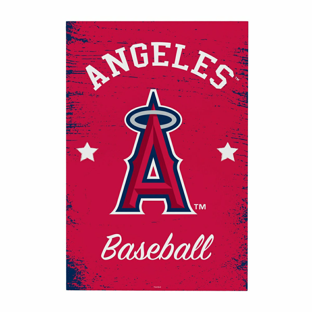 Los Angeles Angels Wood Wall Sign, 16x24, MLB, Home