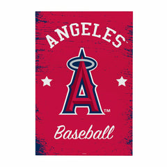 Los Angeles Angels Wood Wall Sign, 16x24, MLB, Home