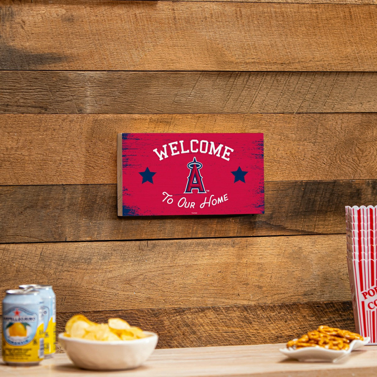 Los Angeles Angels Wood Wall Sign, 6x11, MLB, Home