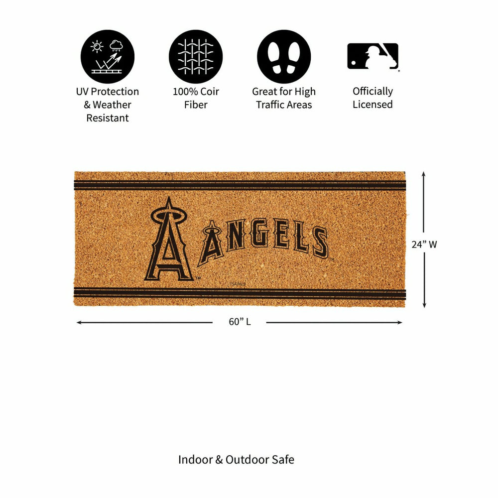 Los Angeles Angels Extra Large One Color Coir Mat, 60"x24", MLB