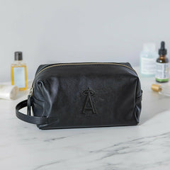 Los Angeles Angels, Embossed Toiletry Bag, Black, MLB, Home