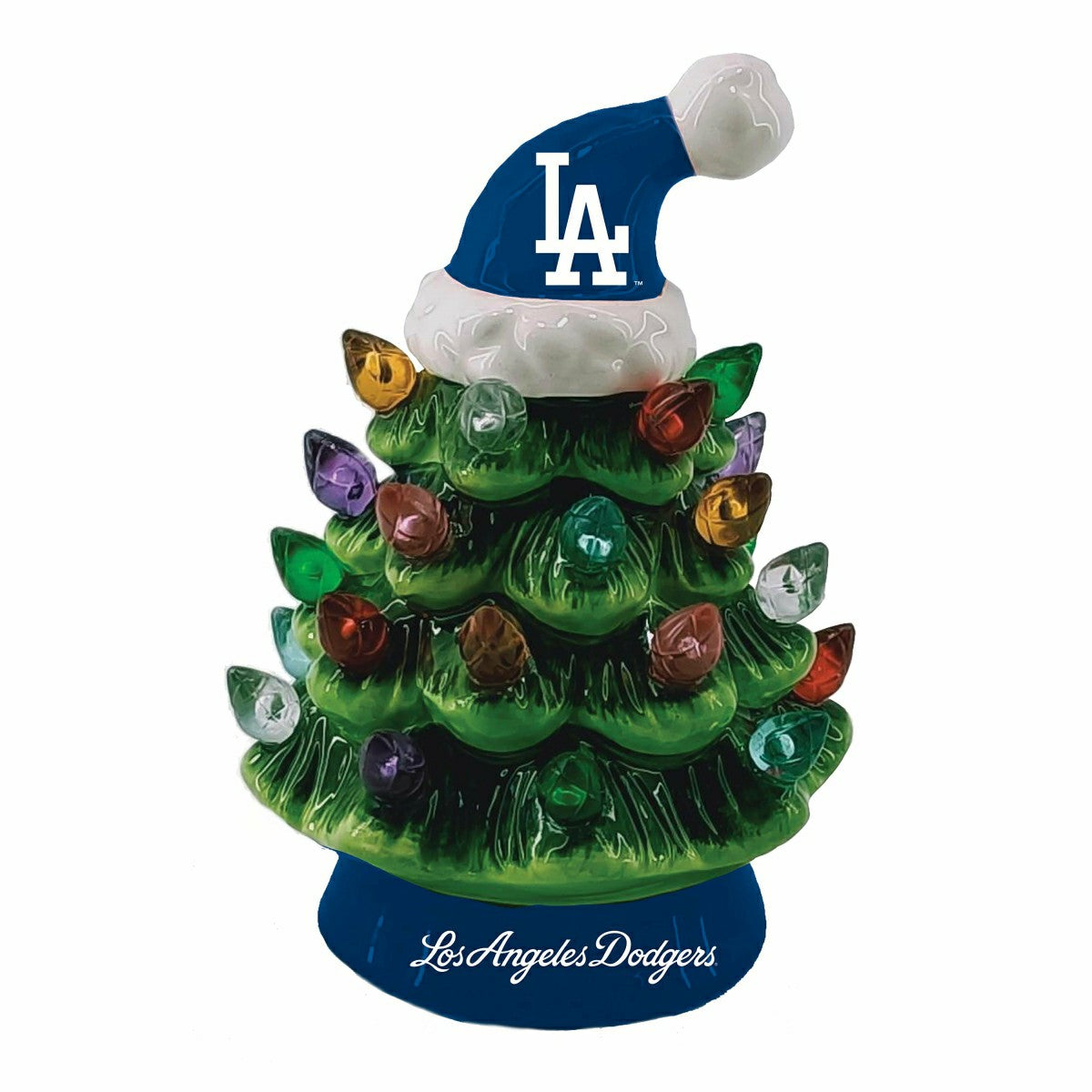 Los Angeles Dodgers 8" LED Ceramic Christmas Tree, MLB, Home