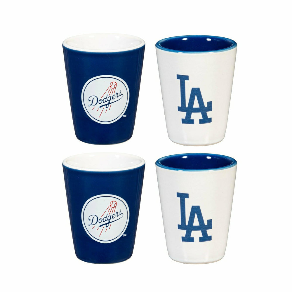 Los Angeles Dodgers 4-Piece Ceramic 2oz. Shot Glass Set, MLB, Home