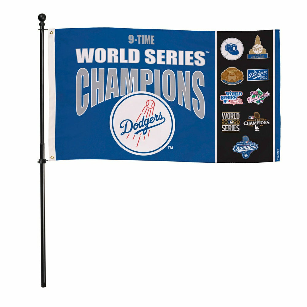 Los Angeles Dodgers Single Sided Flag w/ 2 Grommets, 3'x5' Multi Win F, MLB, Home