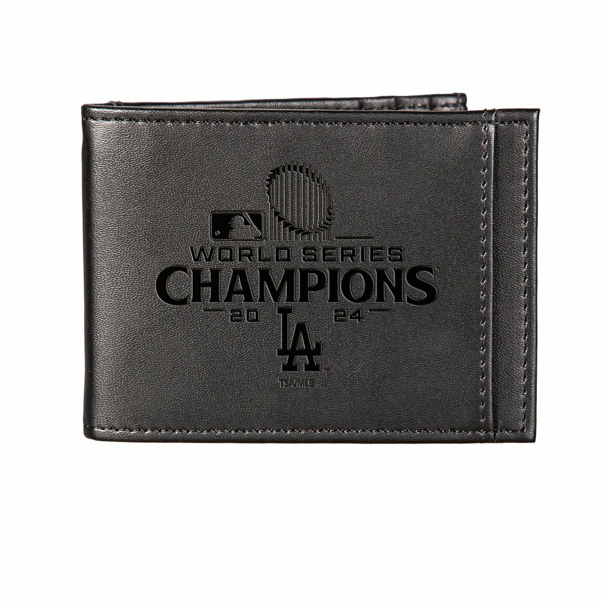 Los Angeles Dodgers Front Pocket Wallet with RFID Blocking, Black, SC2, MLB, Home