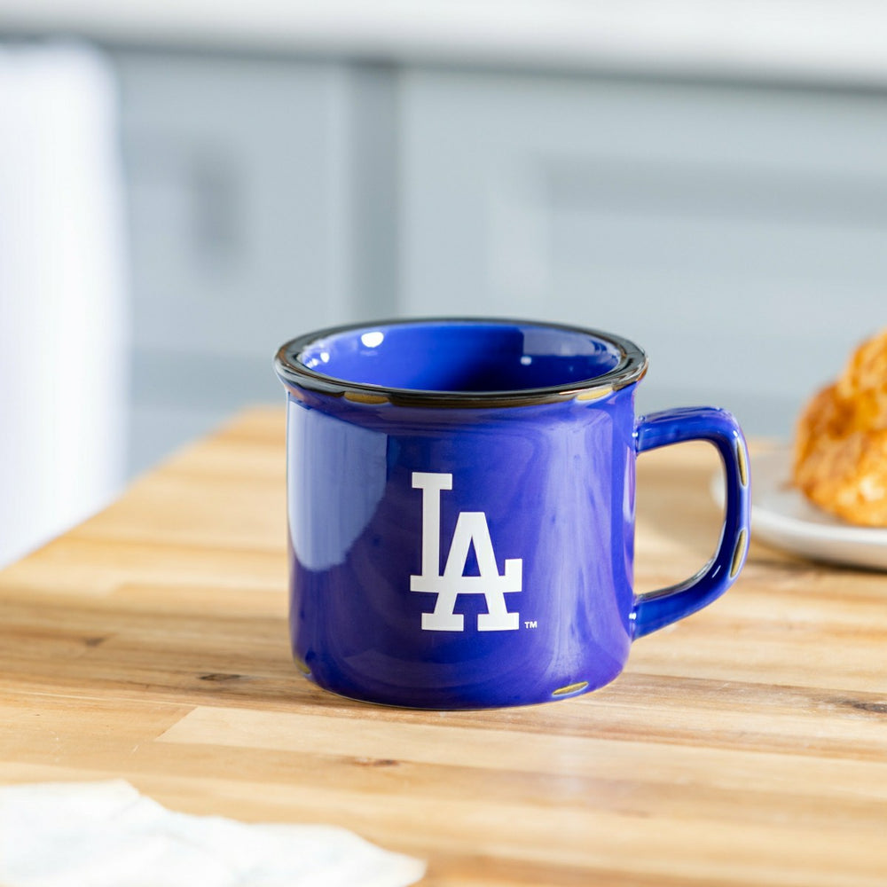Los Angeles Dodgers Ceramic Camp Cup with Enamel Finish, 14oz, MLB, Home