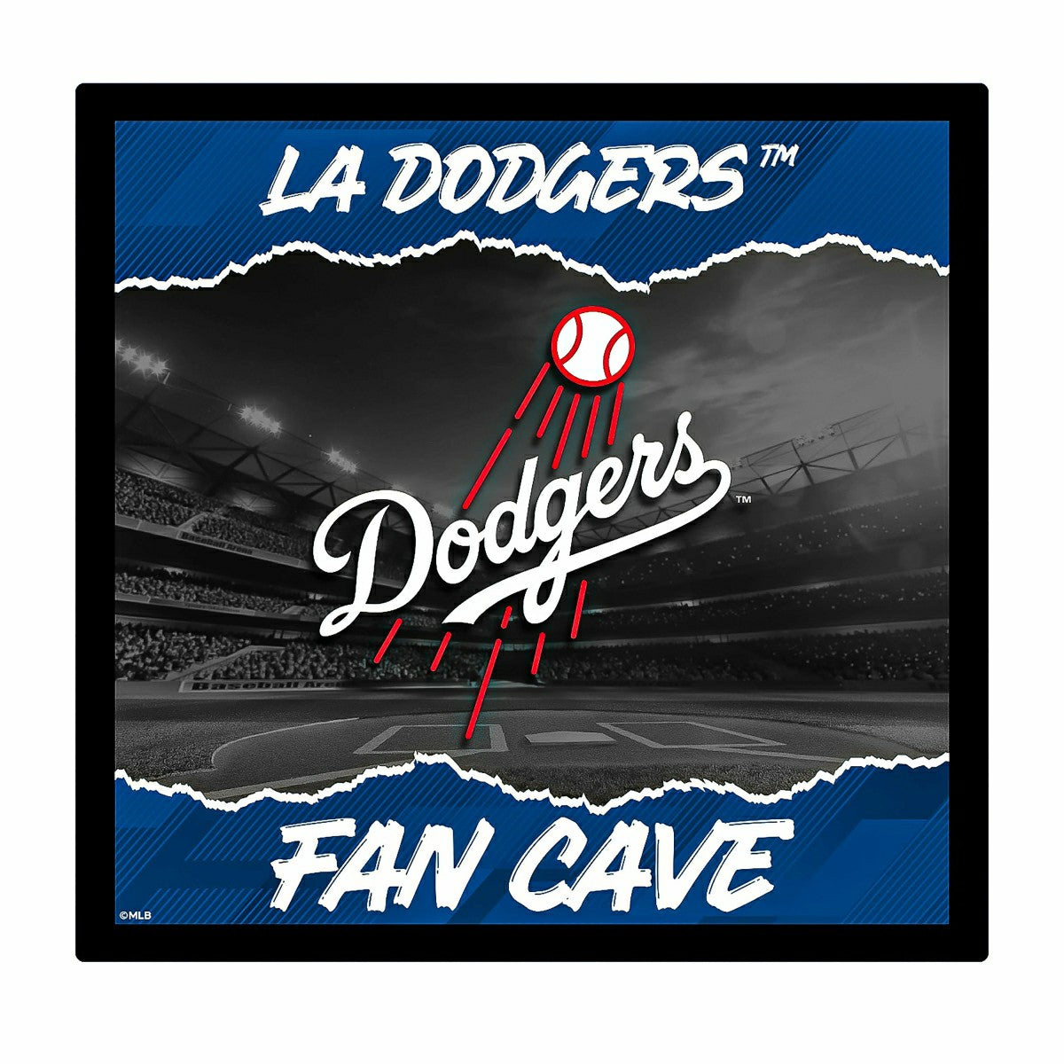 Los Angeles Dodgers 23"H x 23"L LED Wall Decor, Edgelite, Square, MLB, Home