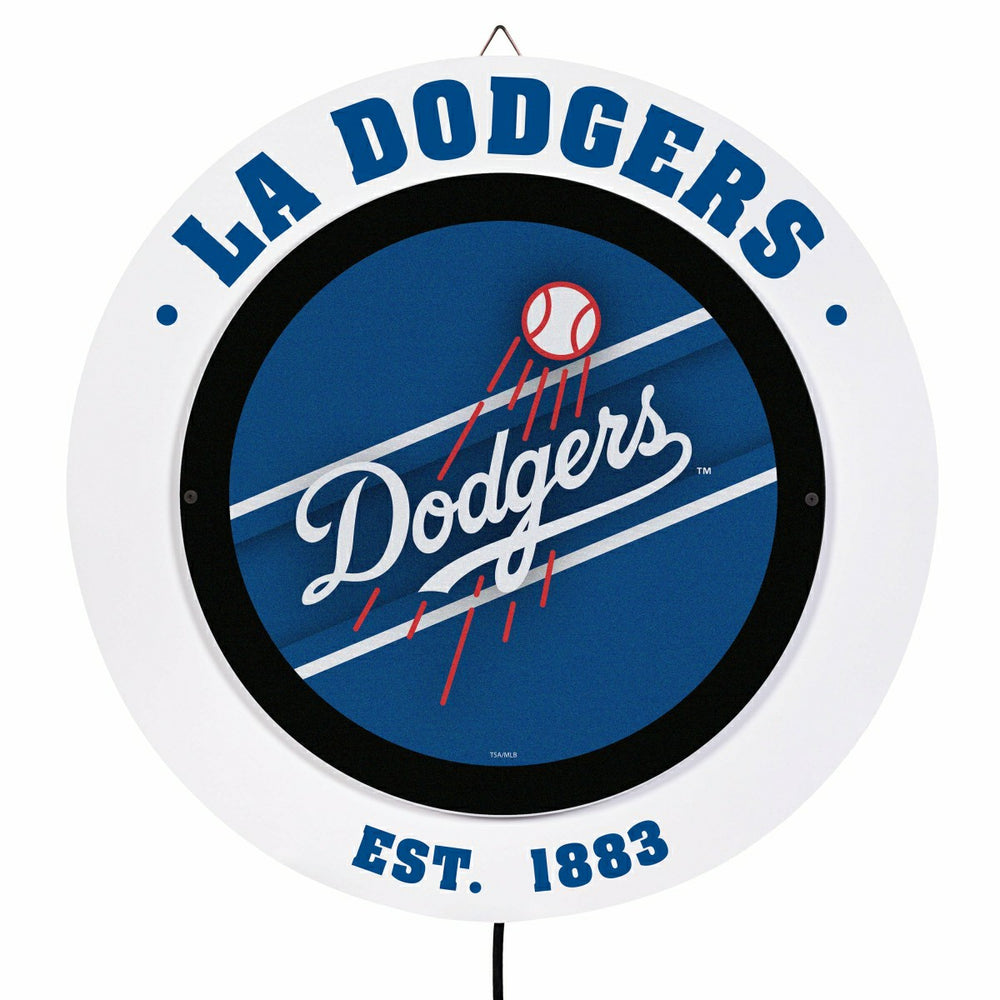 Los Angeles Dodgers, Metal Lite, Round, MLB