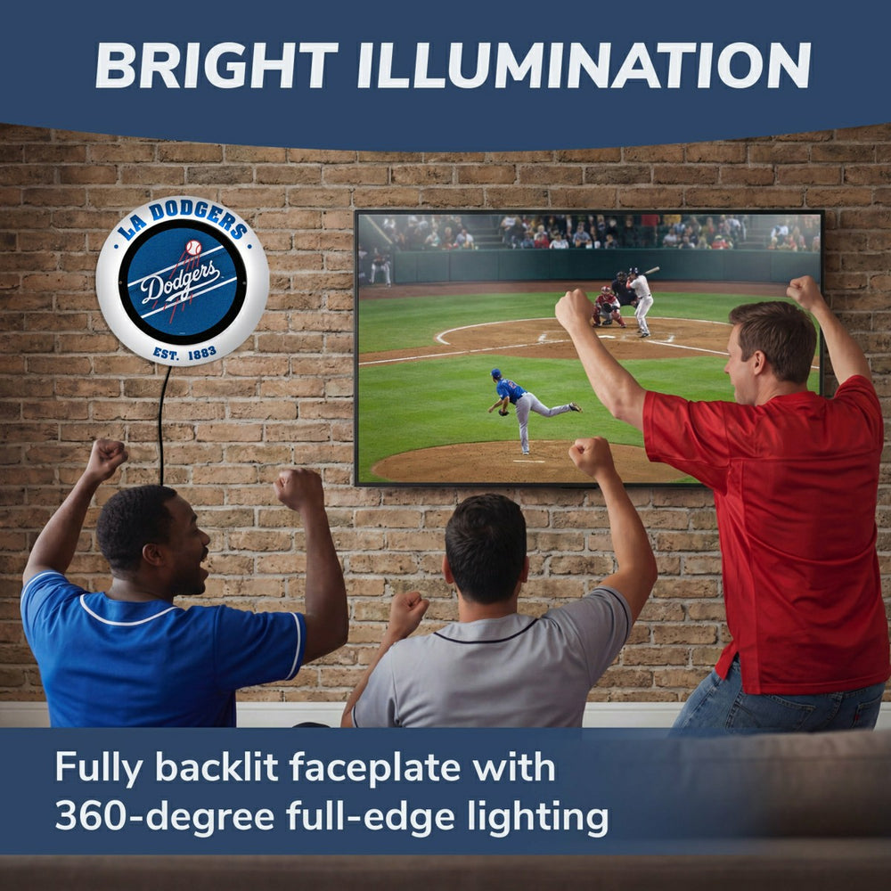 Los Angeles Dodgers, Metal Lite, Round, MLB