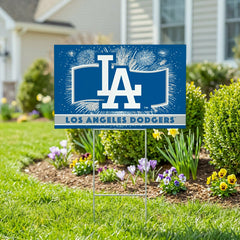 Los Angeles Dodgers Yard Sign, Patriotic, MLB, Home
