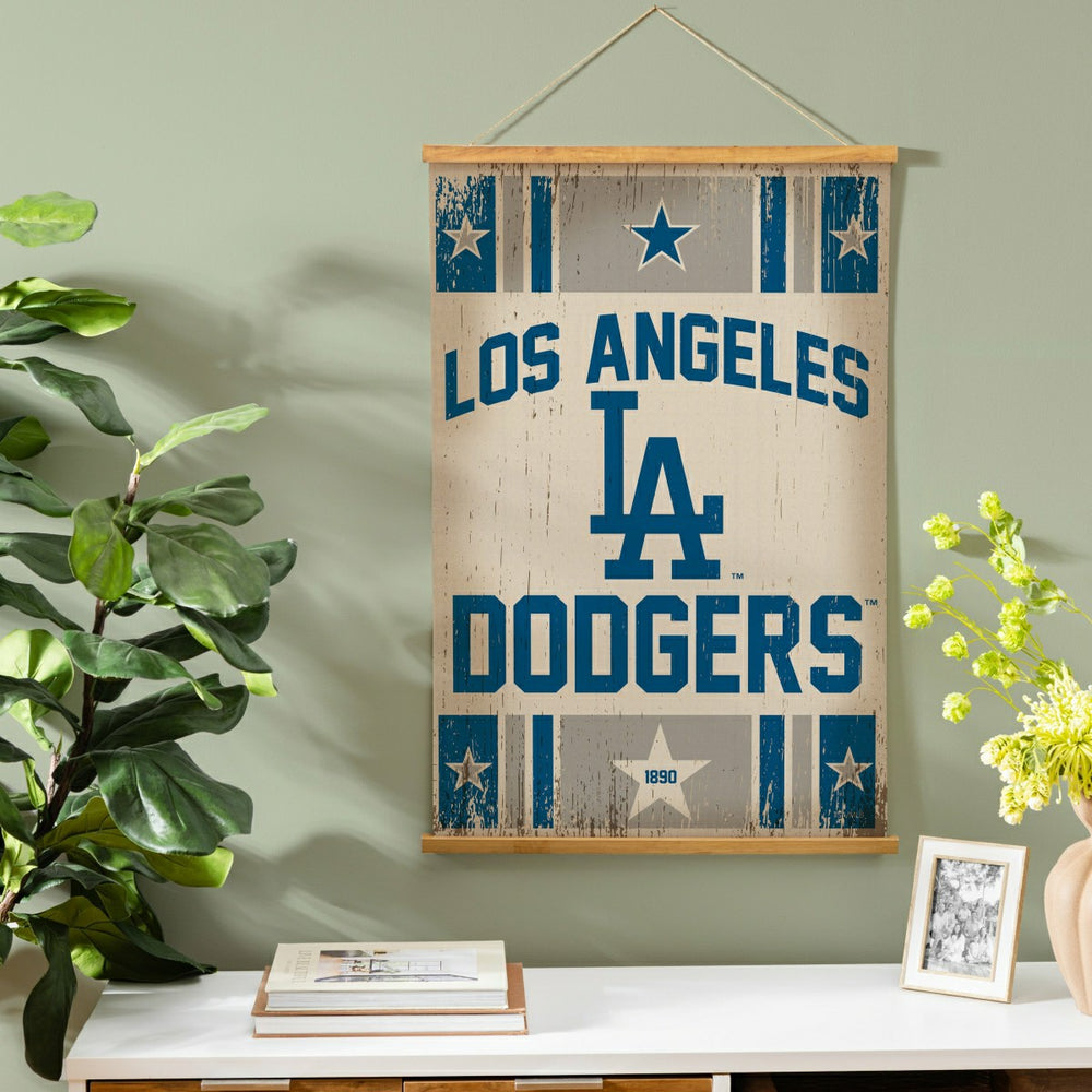 Los Angeles Dodgers, Canvas Wall Tapestry, Medium, 36x24, MLB, Home