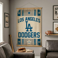 Los Angeles Dodgers, Canvas Wall Tapestry, Large, 54x36, MLB, Home