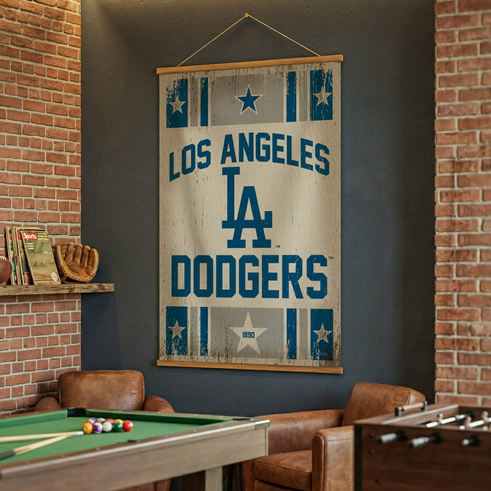 Los Angeles Dodgers, Canvas Wall Tapestry, Large, 54x36, MLB, Home