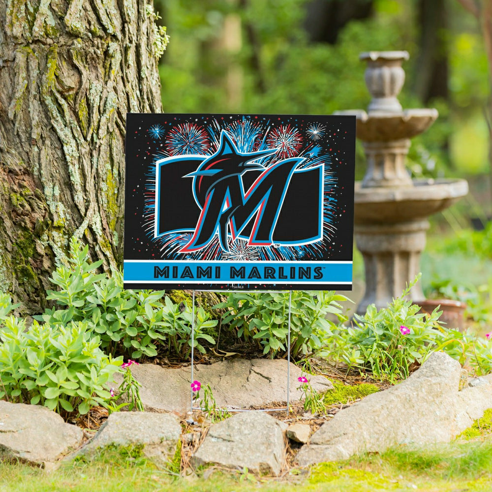 Miami Marlins Yard Sign, Patriotic, MLB, Home