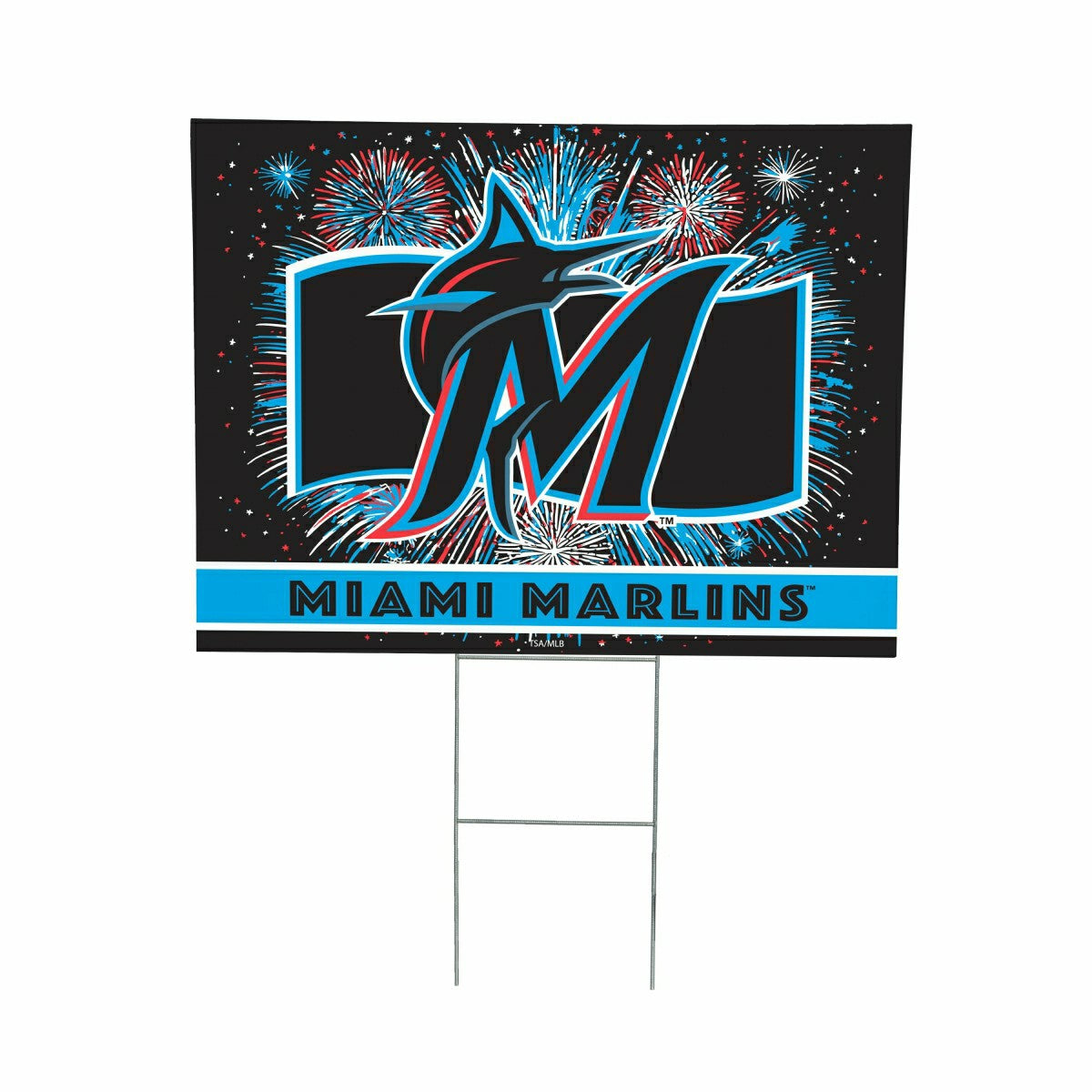 Miami Marlins Yard Sign, Patriotic, MLB, Home