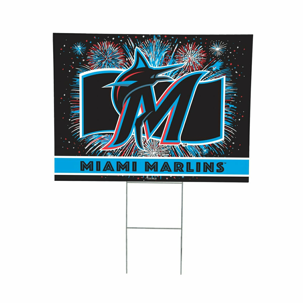 Miami Marlins Yard Sign, Patriotic, MLB, Home