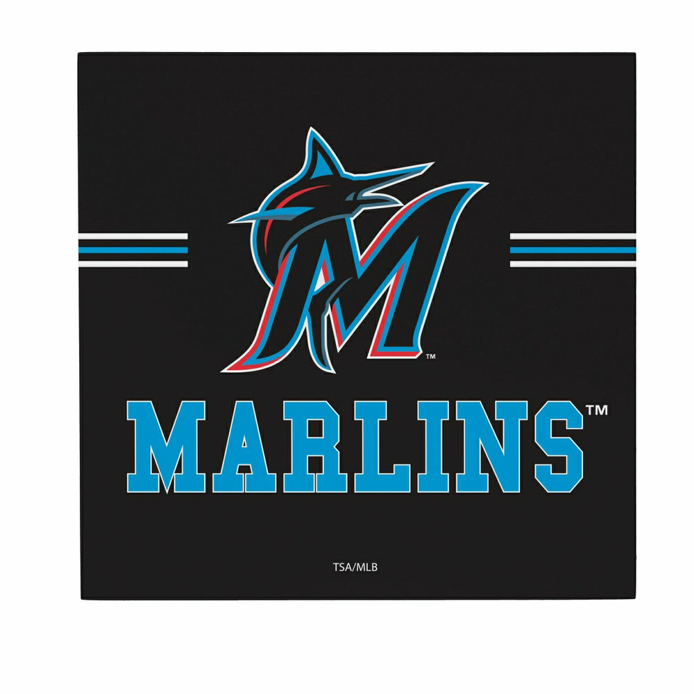Miami Marlins Wood Wall Sign, 12x12, MLB, Home