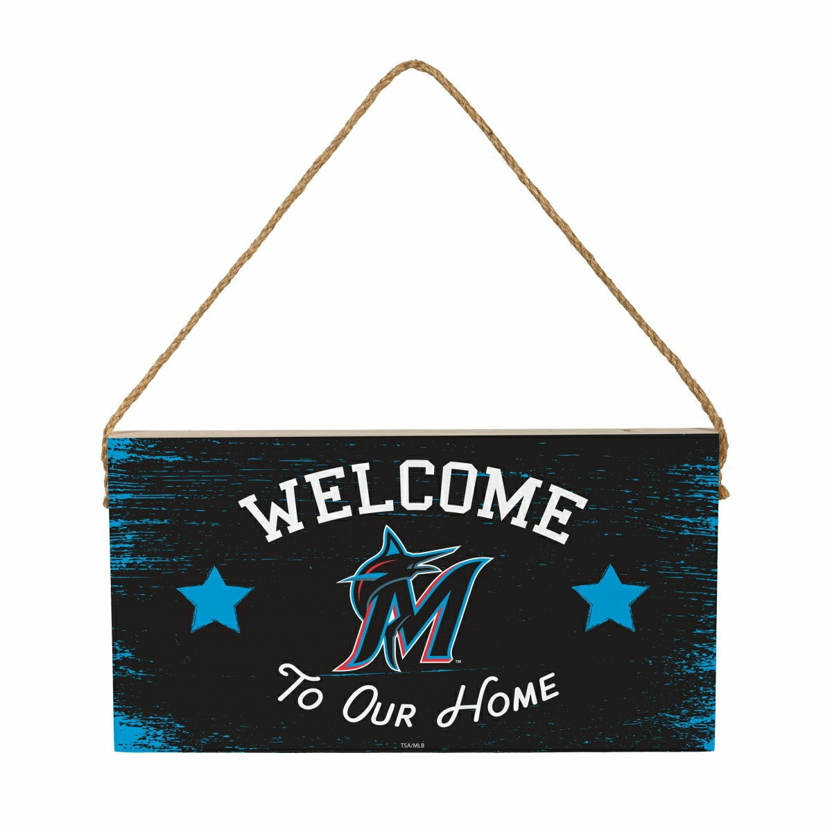 Miami Marlins Wood Wall Sign, 6x11, MLB, Home