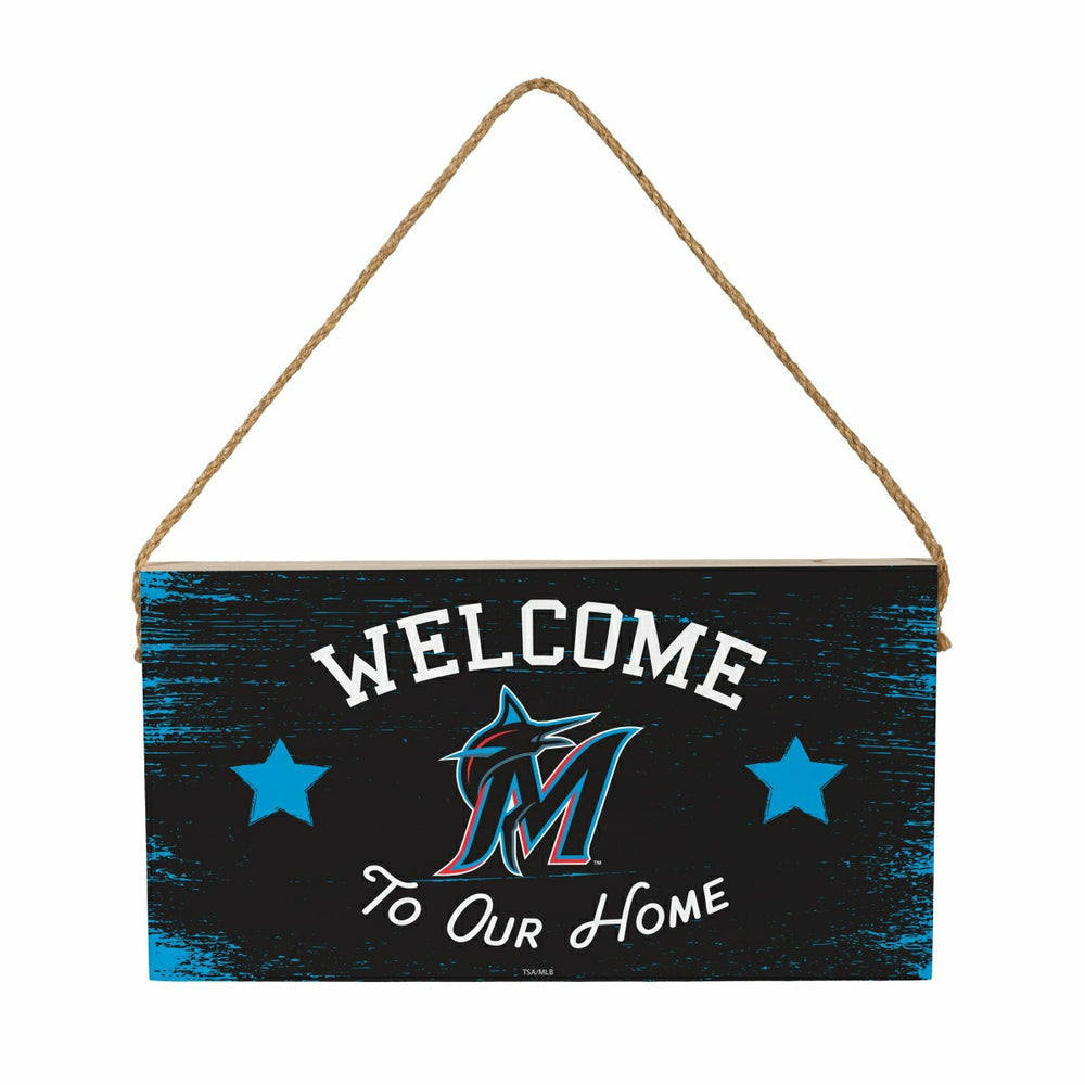 Miami Marlins Wood Wall Sign, 6x11, MLB, Home