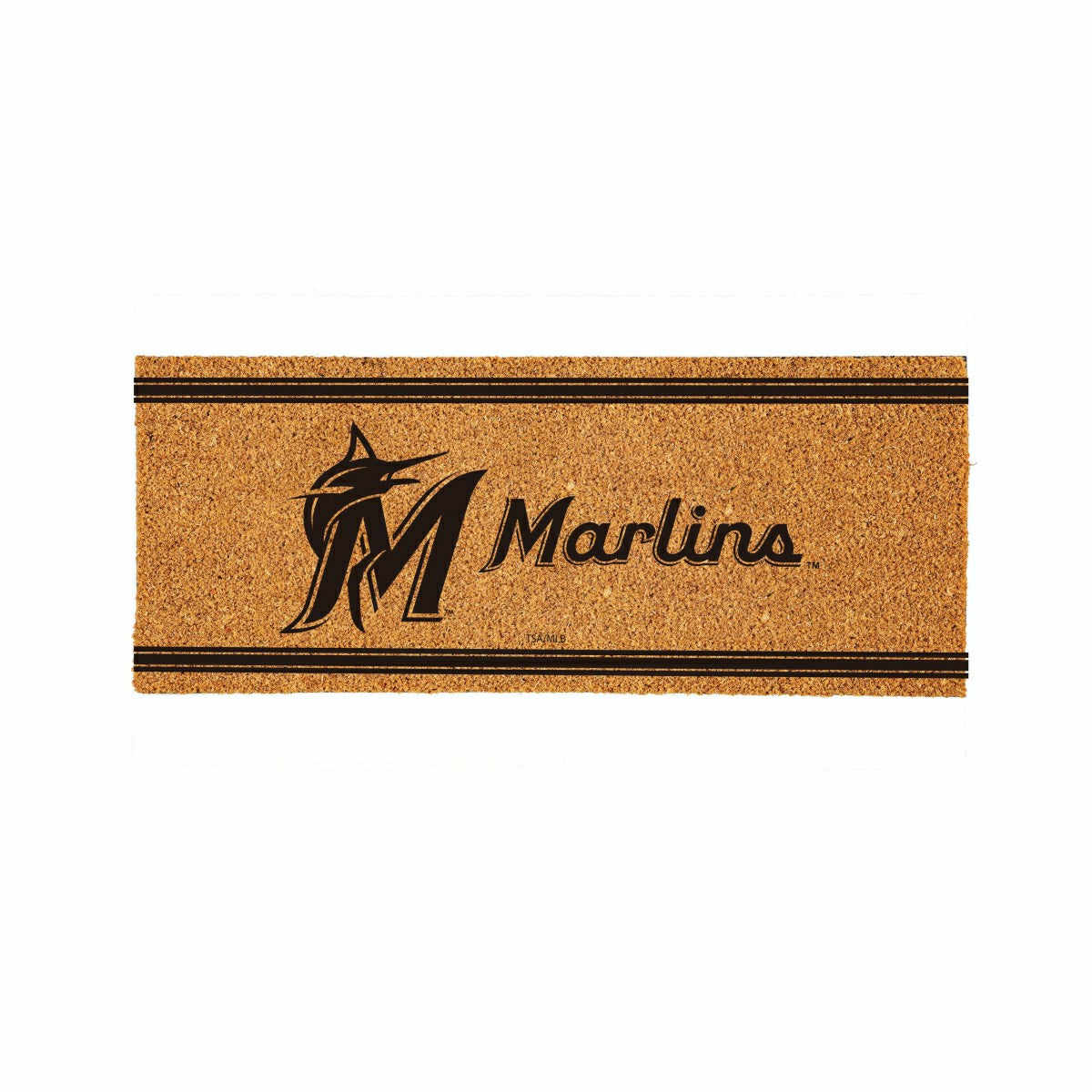 Miami Marlins Extra Large One Color Coir Mat, 60"x24", MLB