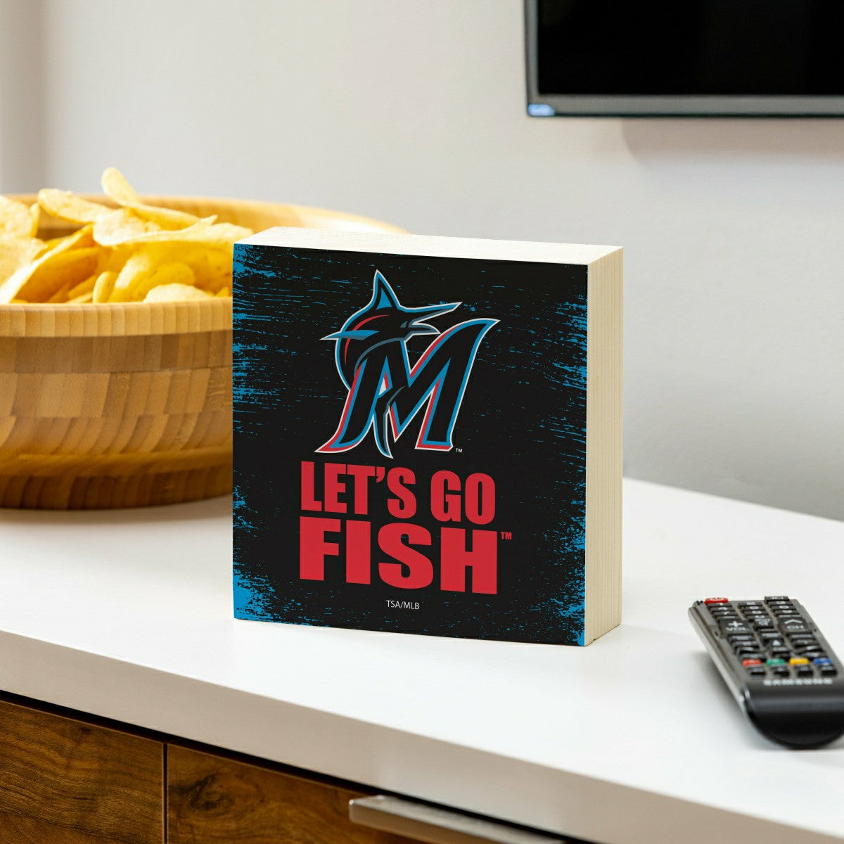 Miami Marlins Plock, Down Home Fans, 6x6, MLB, Home