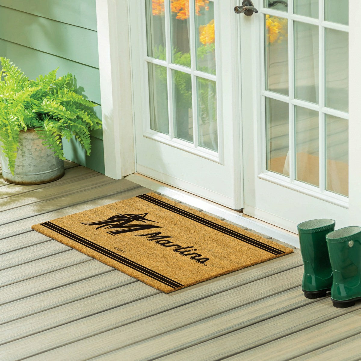 Miami Marlins Large One Color Coir Mat, 36"x24", MLB