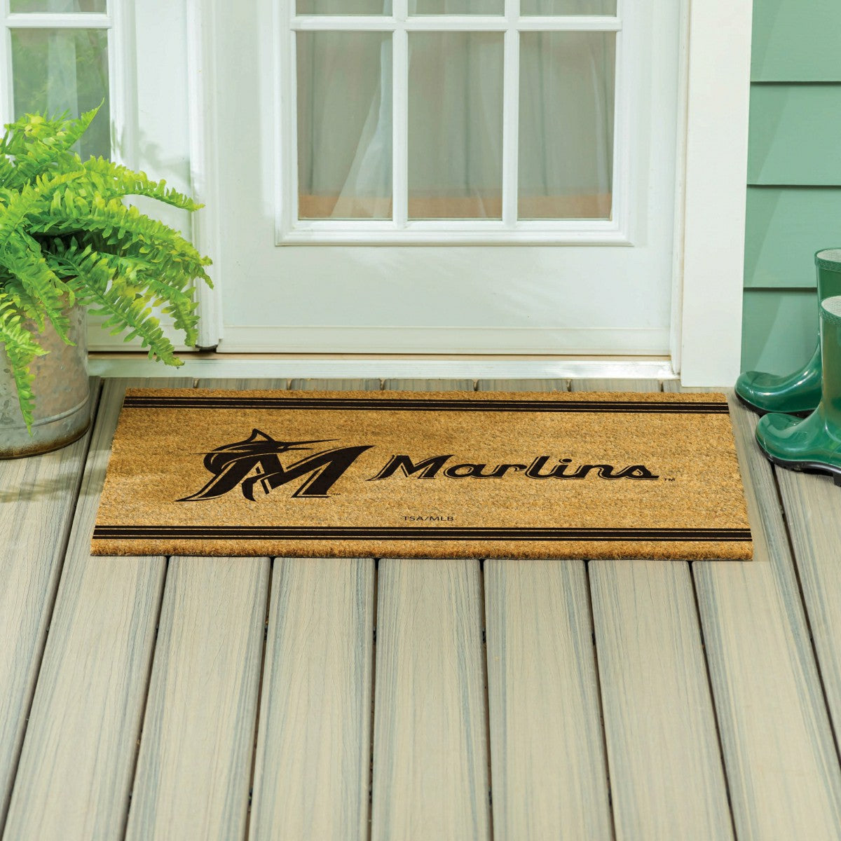 Miami Marlins Large One Color Coir Mat, 36"x24", MLB