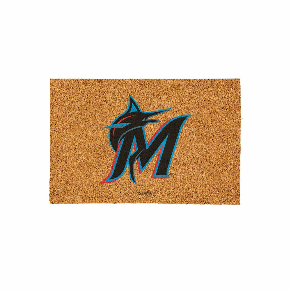 Miami Marlins Large Full Color Coir Mat, 36"x24", MLB