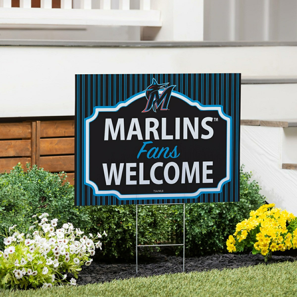Miami Marlins Coroplast Yard Sign, "Fans Welcome", MLB, Home