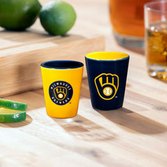 Milwaukee Brewers 4-Piece Ceramic 2oz. Shot Glass Set, MLB, Home