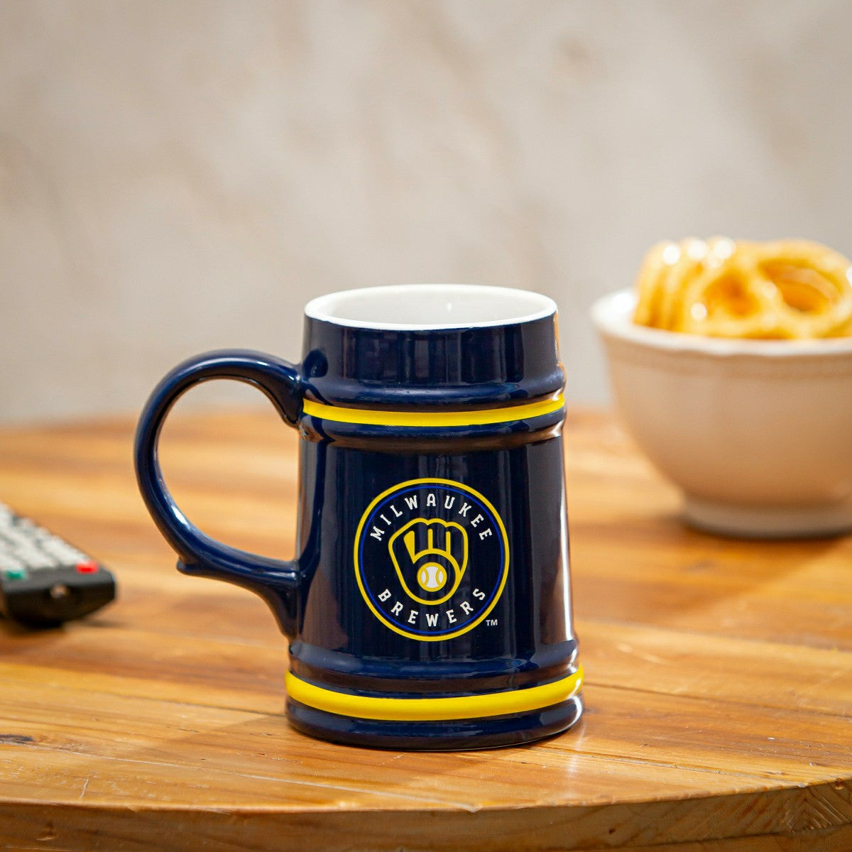 Milwaukee Brewers Ceramic Stein Cup, 24oz, MLB, Home